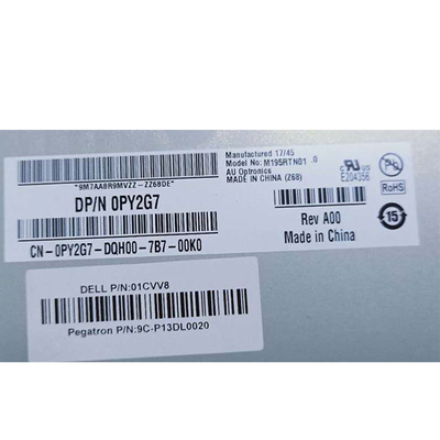 AUO 19,5 duimcomité M195RTN01.0 LVDS het Scherm van de Interface1600x900 TFT LCD Vertoning voor Industriële Laptop