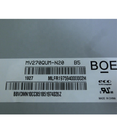 Het Scherm MV270QUM-N20 27,0 Duim RGB 3840X 2160 UHD 163PPI van BOE TFT LCD