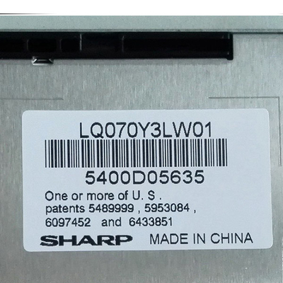 LQ070Y3LW01 het Scherm RGB 800x480 van 7,0 Duimtft lcd voor Industrieel Materiaal