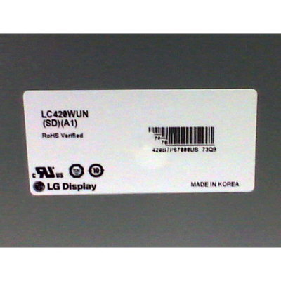 LC420WUN-SDA1 42 Duimlcd Videomuur normaal Zwarte Transmissive