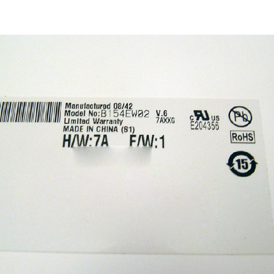 Grootte 15,4 inch 60Hz 262K a-Si TFT-LCD B154EW02 V6 LCD-paneel