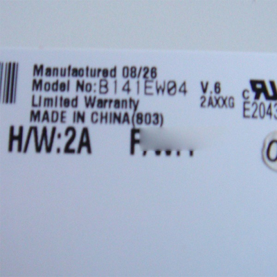 B141EW04 V6 14,1 inch 1280*800 LCD Display TFT-LCD SCREEN