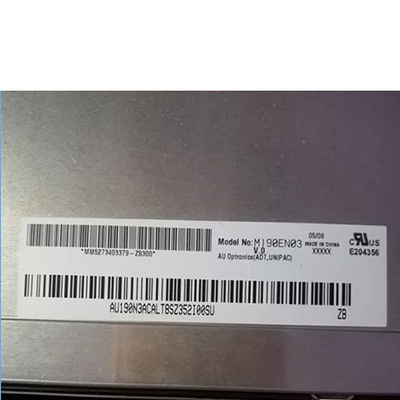 AUO 19“ M190EN03 V0 1280*1024 86PPI MVA, het normaal Zwarte, Transmissive LCD Laptop Scherm