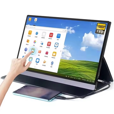 Goede prijs 15,0 inch draagbare monitor met drie USB-C poorten, compatibel met laptop/telefoon/Switch online