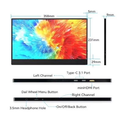 Goede prijs 15,6 inch 4k ips 16: 9 scherm draagbare laptopmonitor online